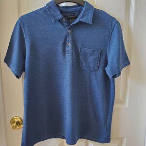 Banana Republic Polo shirt short sleeve pocket size medium marled blue-black